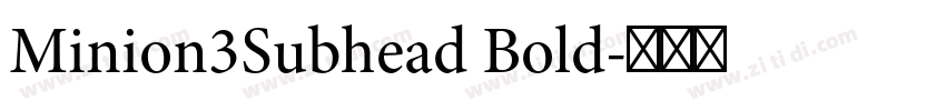 Minion3Subhead Bold字体转换 Minion3Subhead Bold字体转换